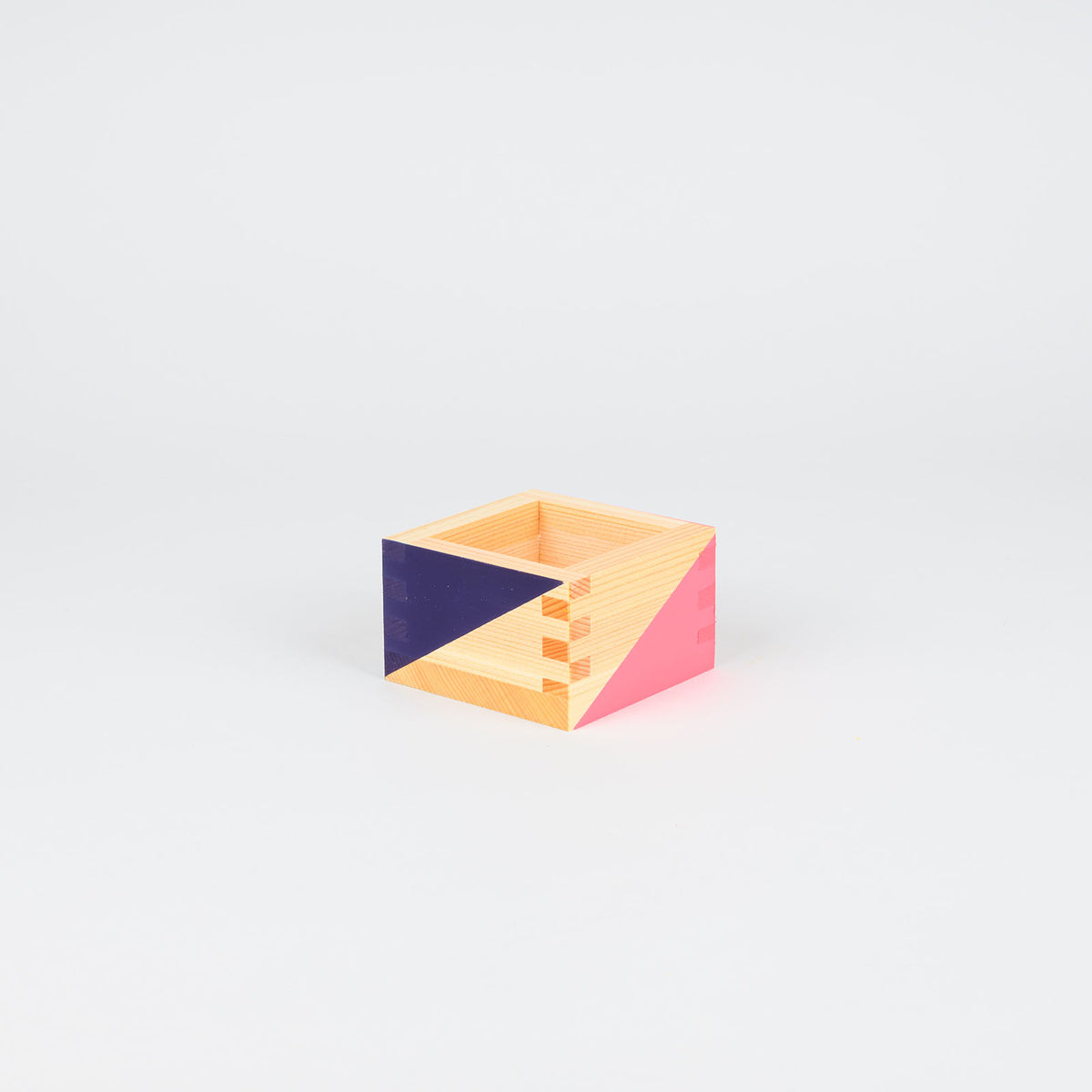 Bunte Sake-Holzbecher Masu 'Gimapop' | Ohashi Ryoki-Ohashi Ryoki-Violett x Pink-Tokoro
