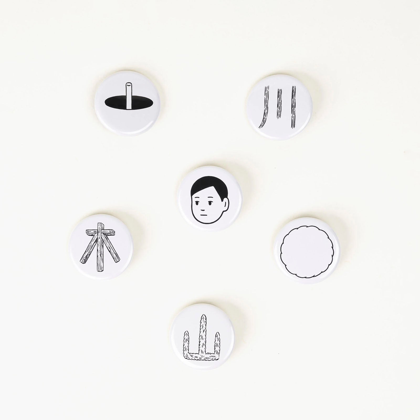 Button mit Nadelverschluss | Noritake-Knopf-Knopf-Insight Boy-Tokoro