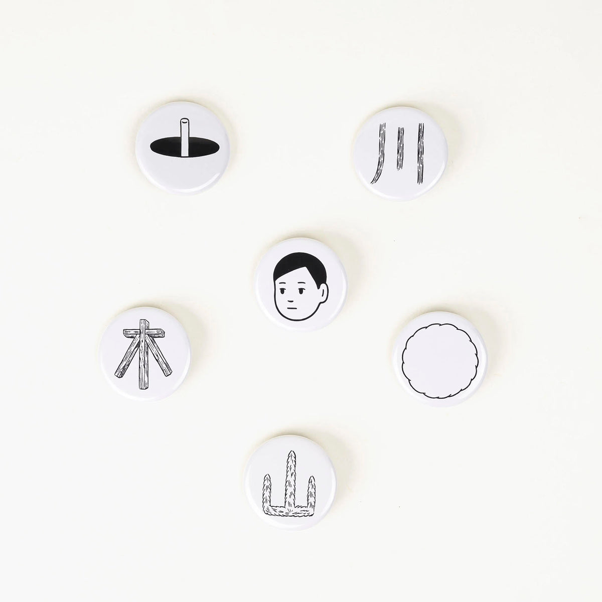 Button mit Nadelverschluss | Noritake-Knopf-Knopf-Insight Boy-Tokoro