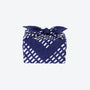 Furoshiki M 'Sora Check' Navy - minä perhonen | Musubi-Musubi-Tokoro