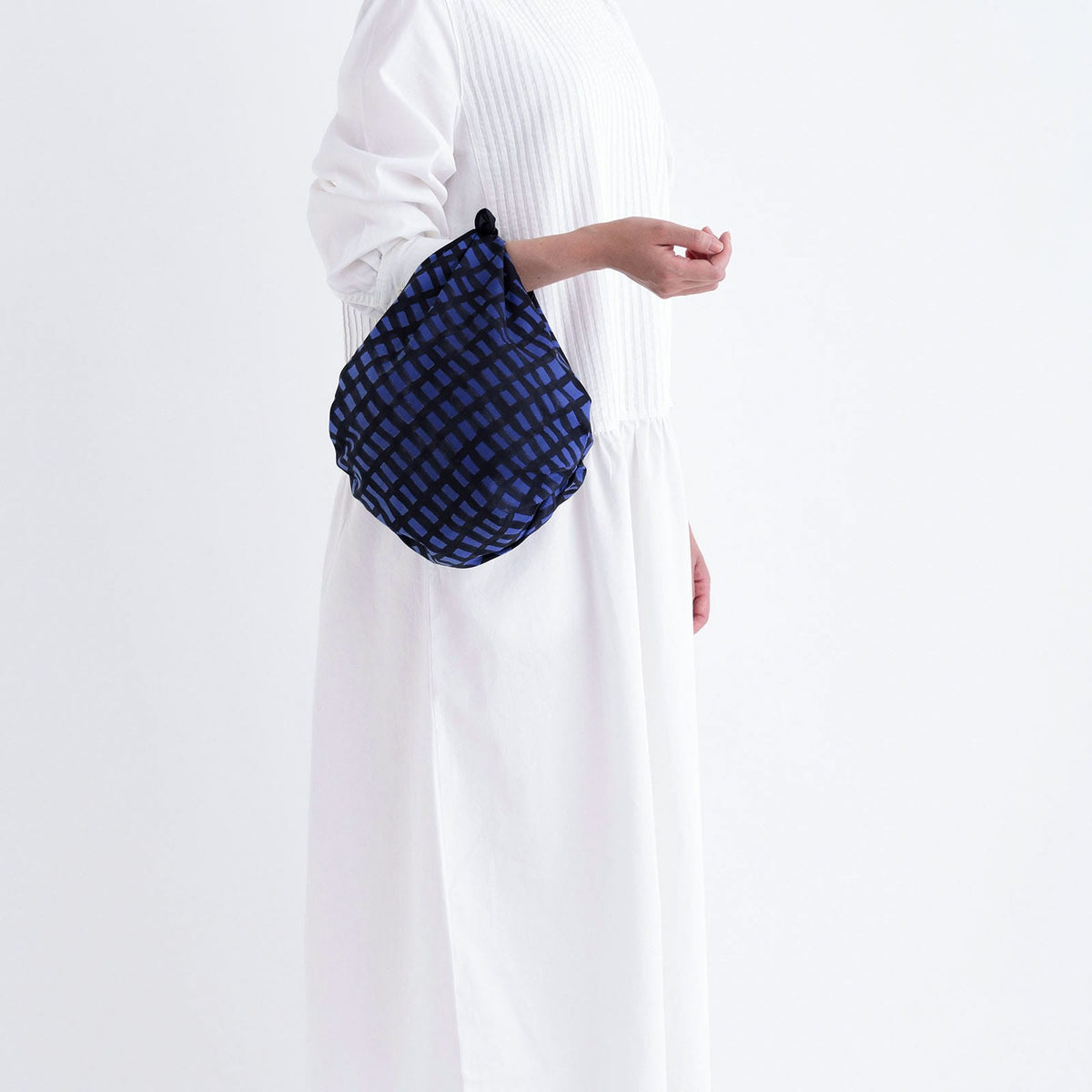 Furoshiki M 'Sora Check' - minä perhonen | Musubi-Furoshiki-Furoshiki-Schwarz x Blau-Tokoro