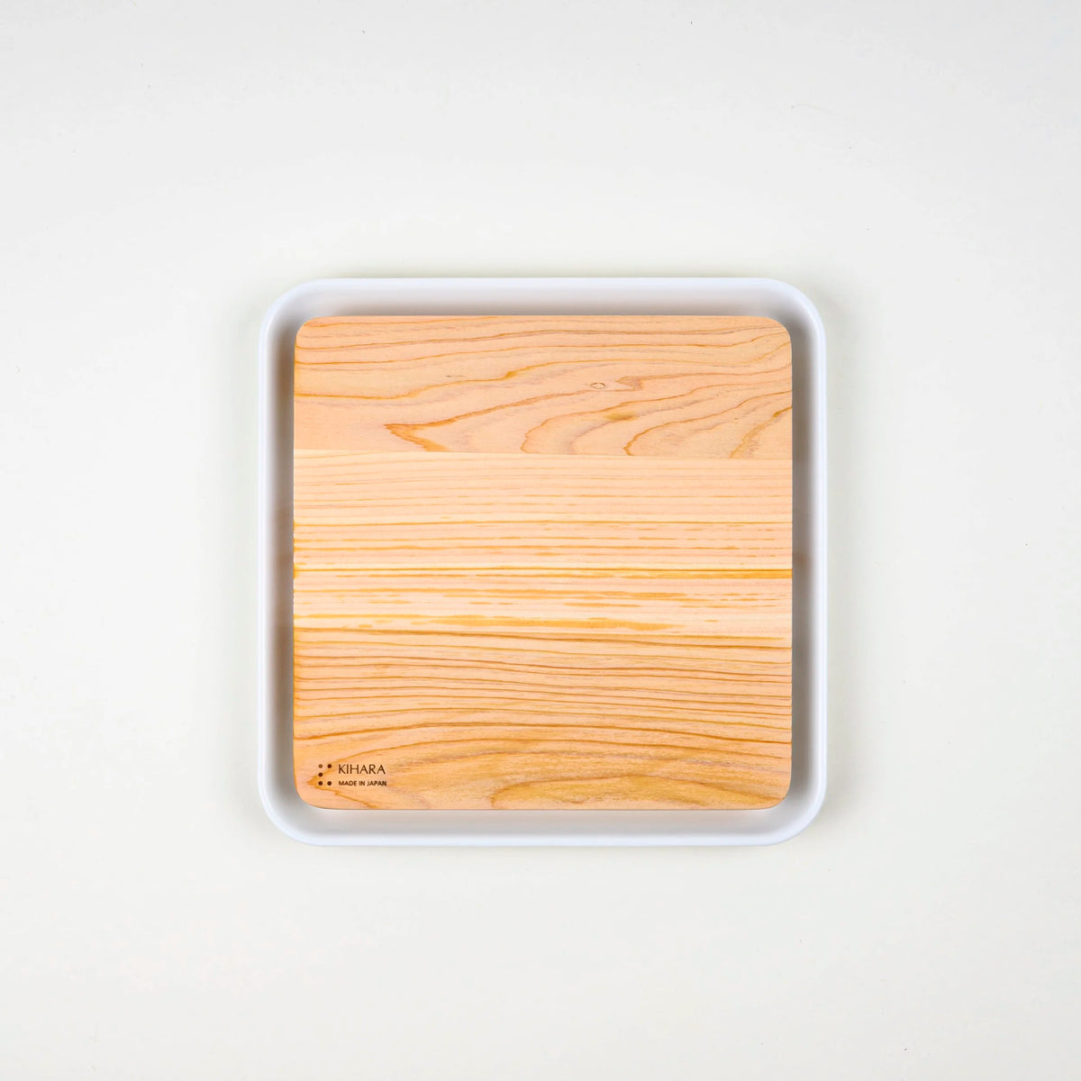 Hinoki-Schneidebrett mit Porzellanplatte 'Sitaku' | Kihara-Küchenhelfer-Tokoro-