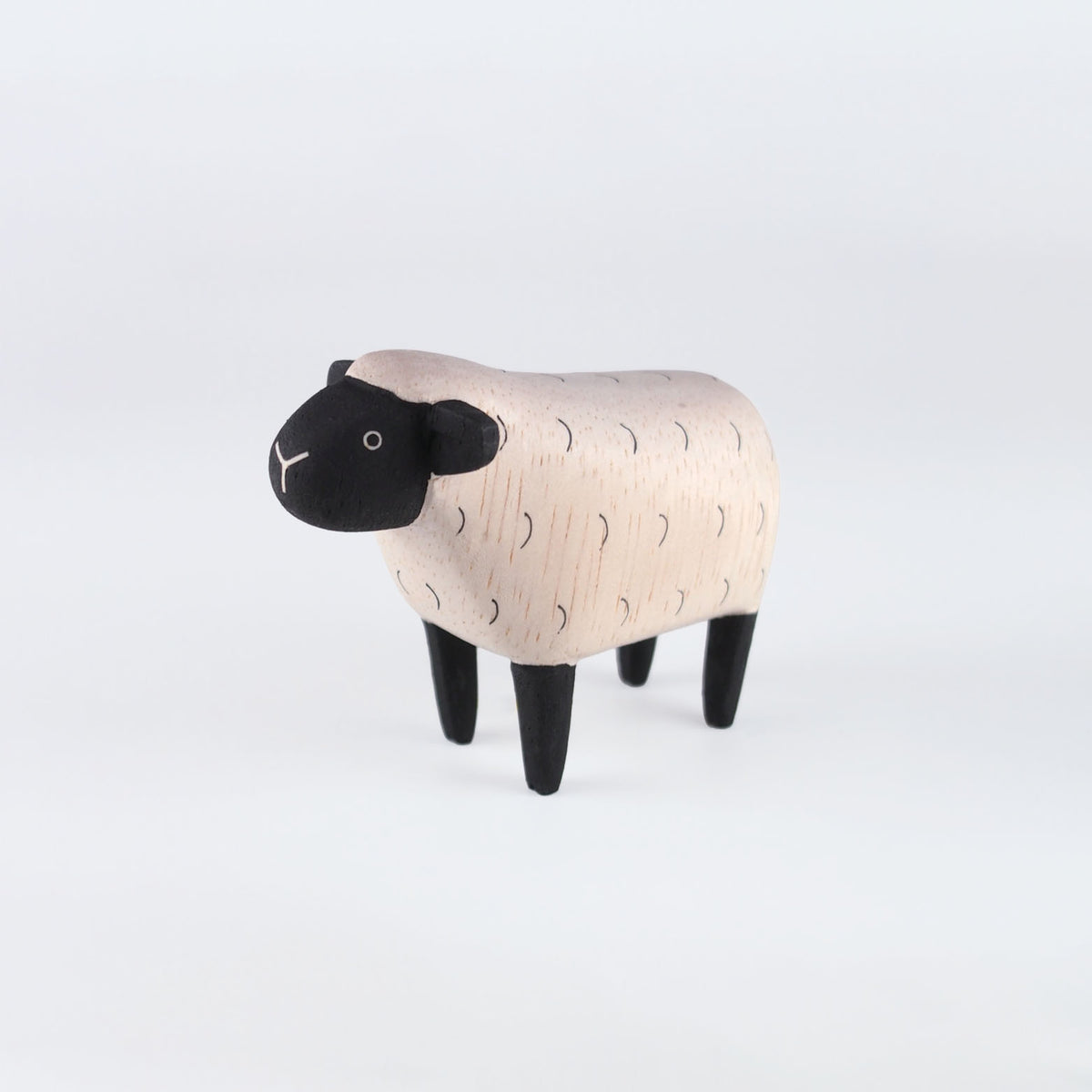 Holz-Tierfigur Schaf | T-Lab-Holztier-Tokoro-