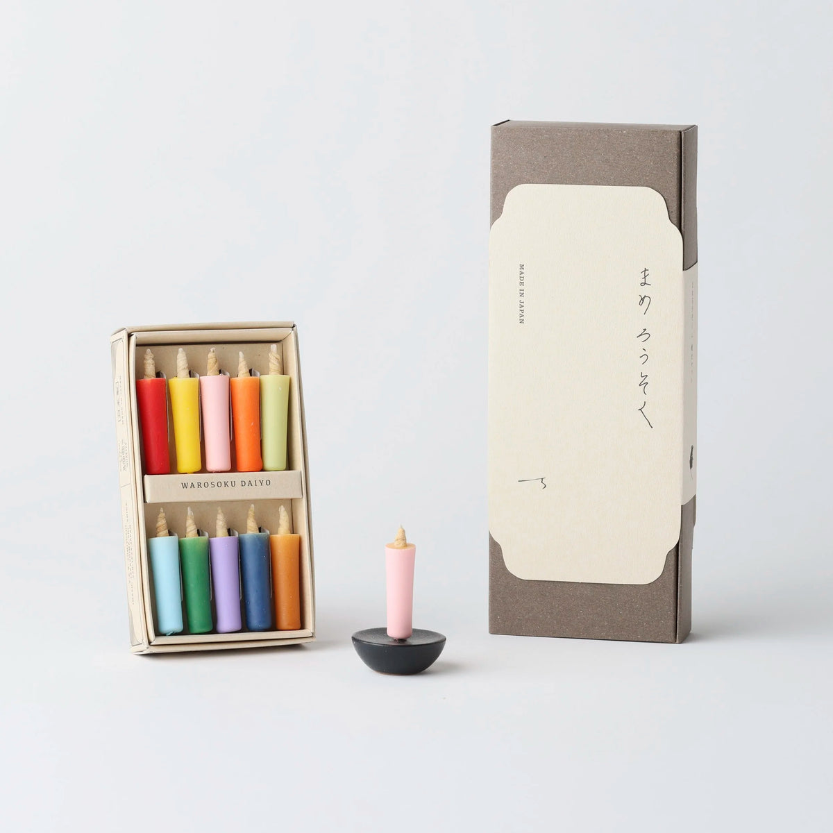 Mini-Kerzenset mit Keramikstand 'Vivid Colors' | Daiyo-Daiyo-Schwarz-Tokoro