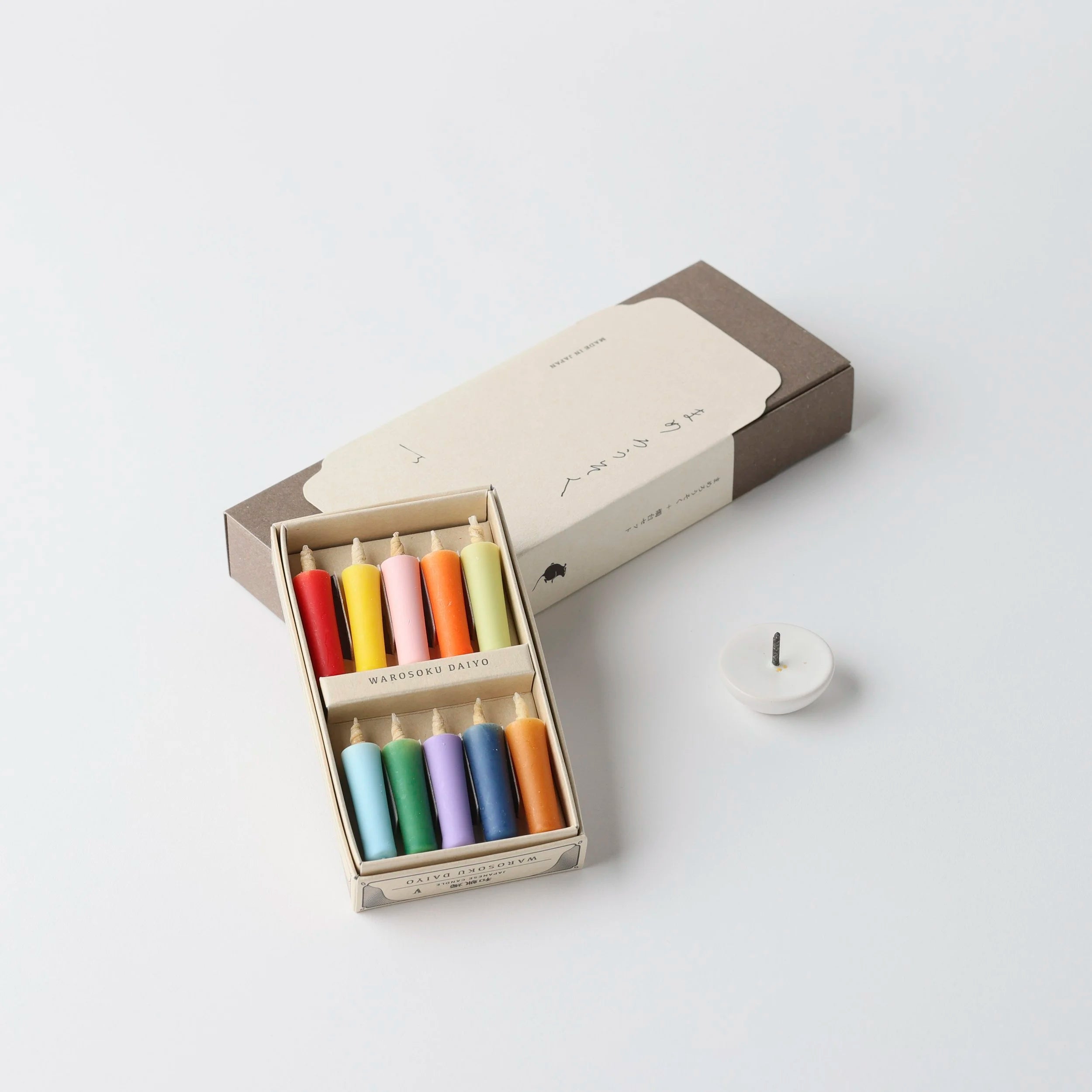 Mini-Kerzenset mit Keramikstand 'Vivid Colors' | Daiyo-Daiyo-Tokoro