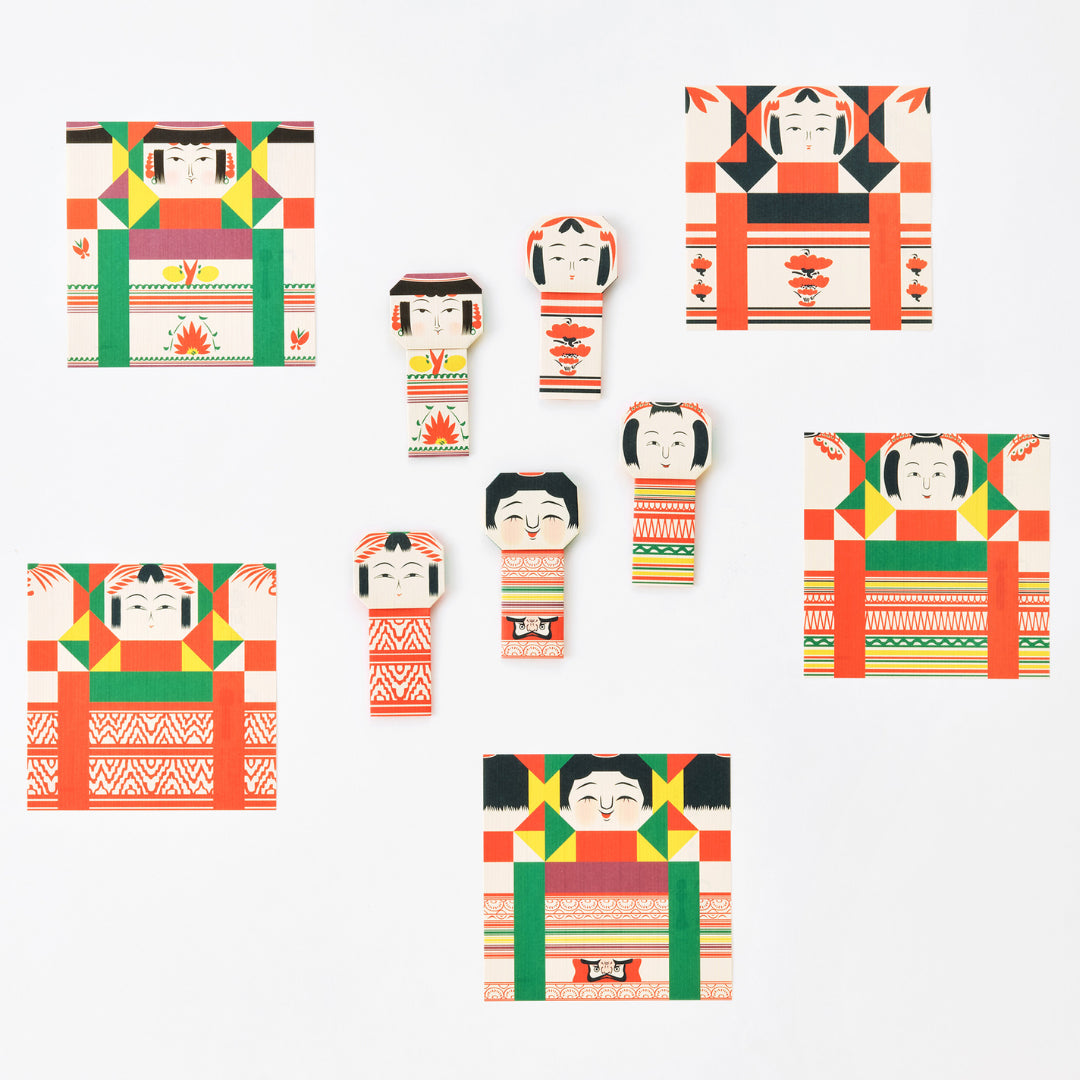 ORIKOKESHI - Kokeshi Origami-Set-Cochae-Tokoro