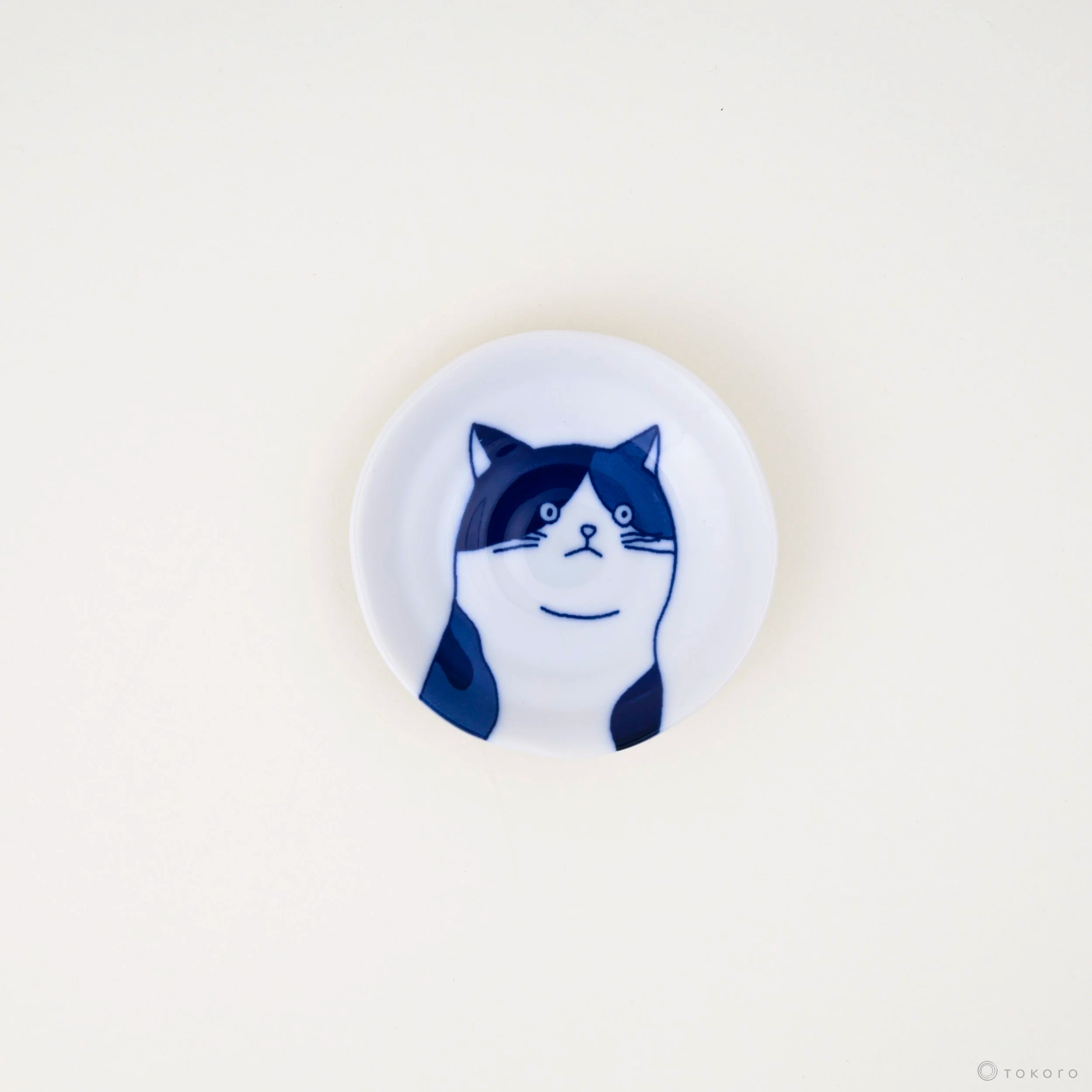 'Shichita' Teller mit Katzenmotiv 10 cm | Yamakatsu Minotoen-Teller-Tokoro-Mike-