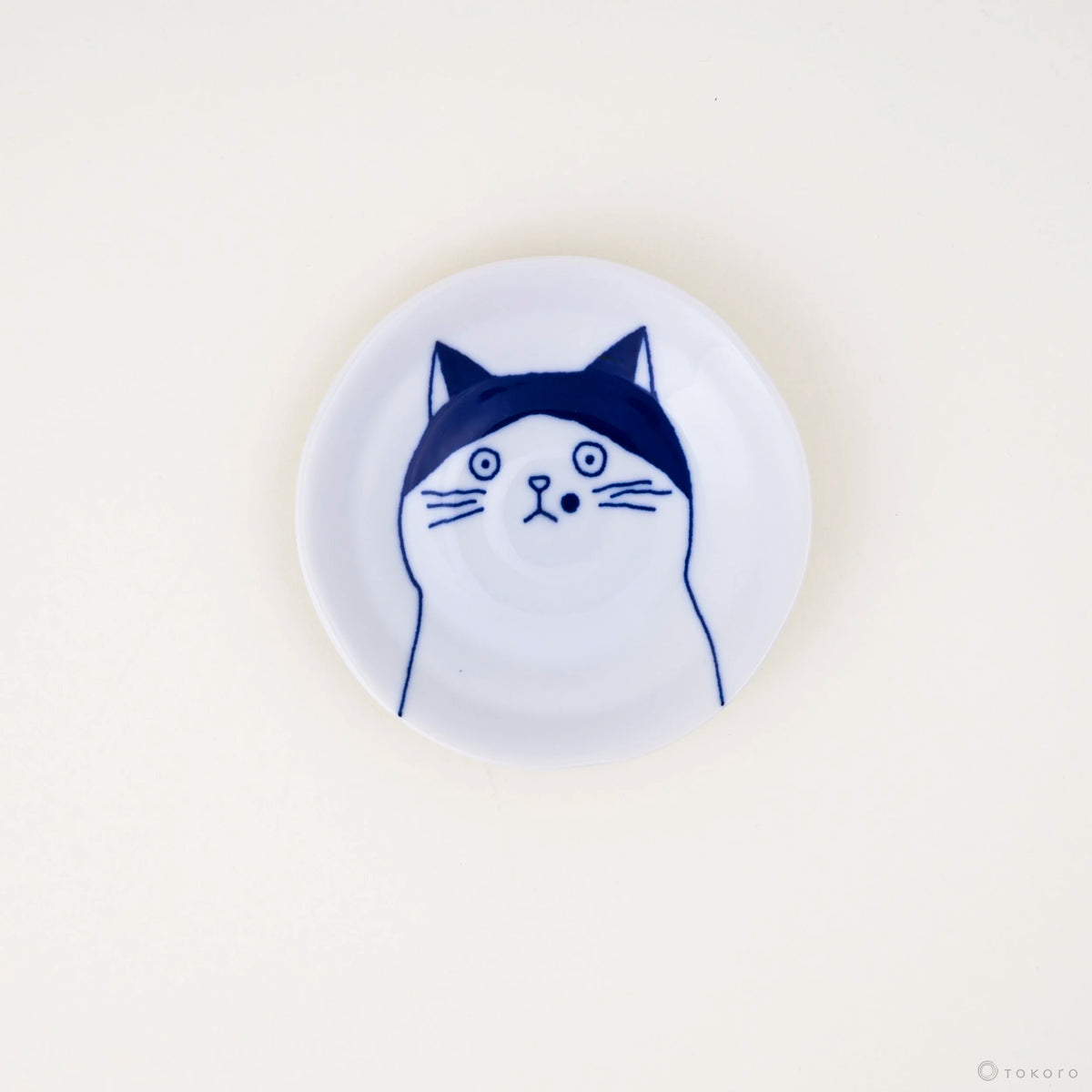 Shichita Katzenteller - Cat Plate | 12 cm-YAMAKATSU MINOTOEN-Nora-Tokoro