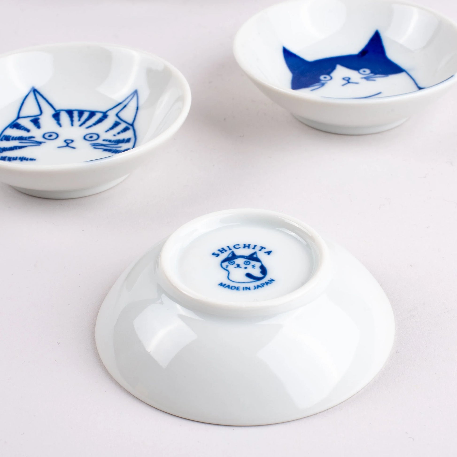 Shichita Katzen-Schälchen Fünfer-Set | 9 cm-YAMAKATSU MINOTOEN-Tokoro