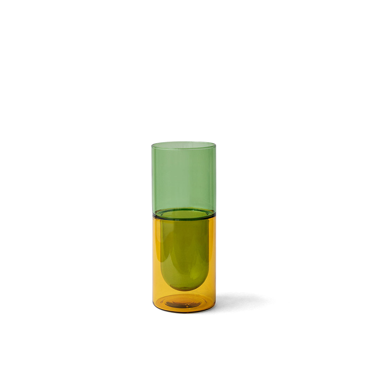 Two Tone DW Vase S | Amabro-Tokoro-Grün x Gelb-Tokoro