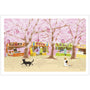 Tabineko Postkarte - Frühling: Sakura & Yatai-Active-Tokoro