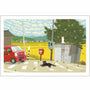 Tabineko Postkarte - Herbst: Briefkasten-Active-Tokoro