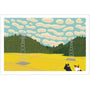 Tabineko Postkarte - Herbst: Gelbe Felder-Active-Tokoro