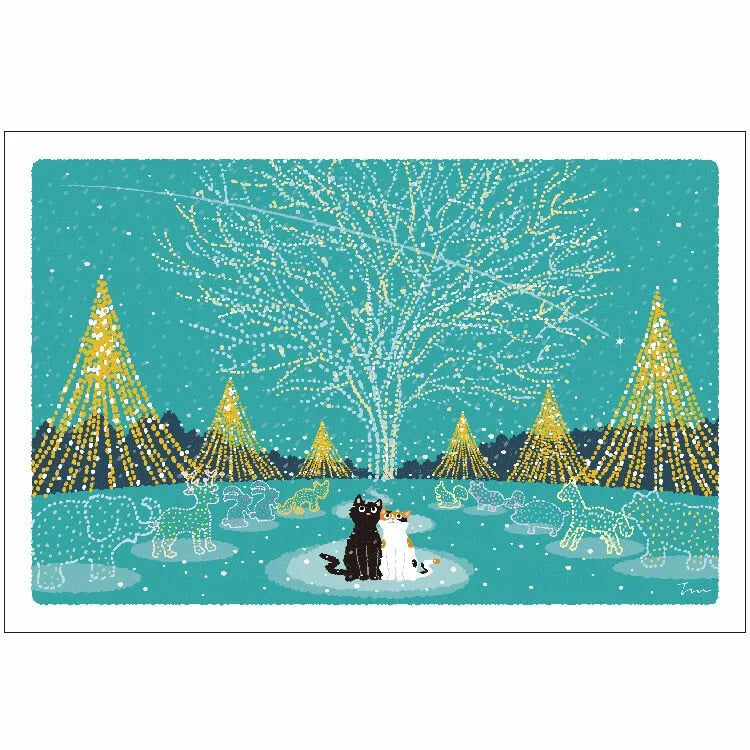 Tabineko Postkarte - Winter: Weihnachten-Active-Tokoro