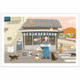 Tabineko Postkarte - Herbst: Nekomachi Fresh Fish Shop-Active-Tokoro