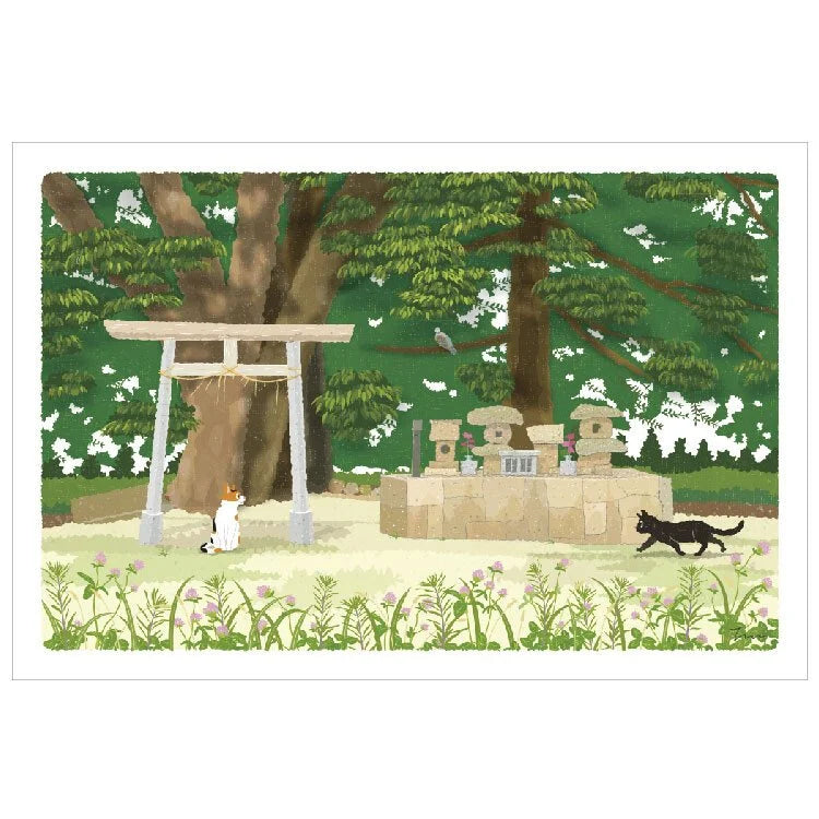Tabineko Postkarte - Sommer: Torii-Active-Tokoro