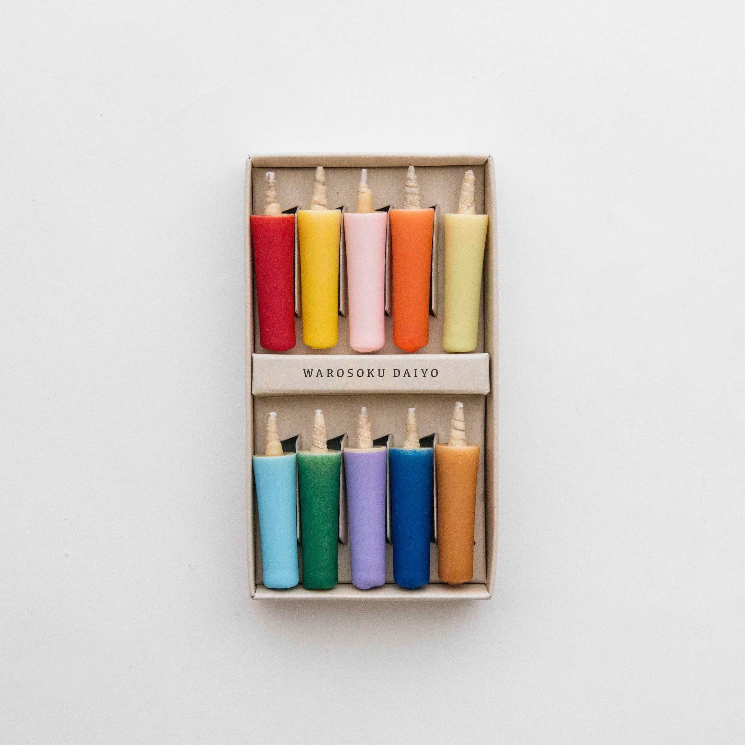 Mini-Kerzen aus Reiswachs 'Vivid Colors' | Daiyo-Daiyo-Tokoro