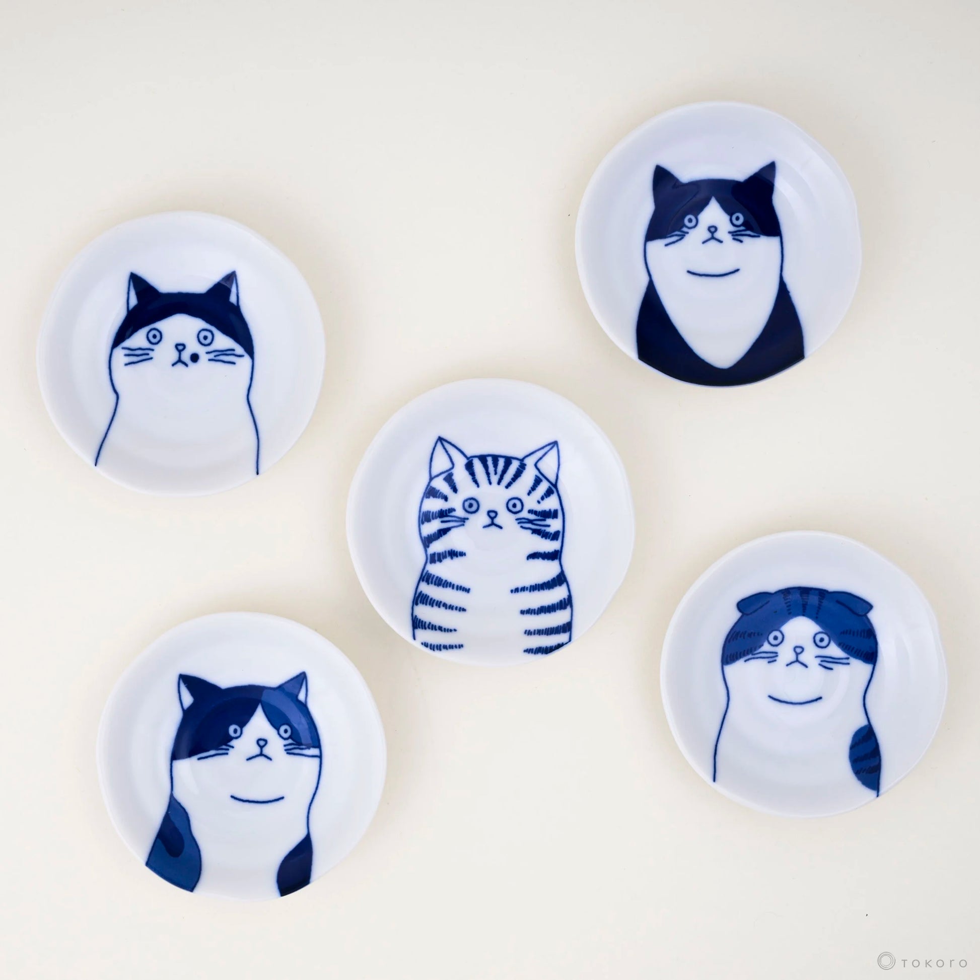 Shichita Katzenteller - Cat Plate | 10 cm-YAMAKATSU MINOTOEN-Tokoro