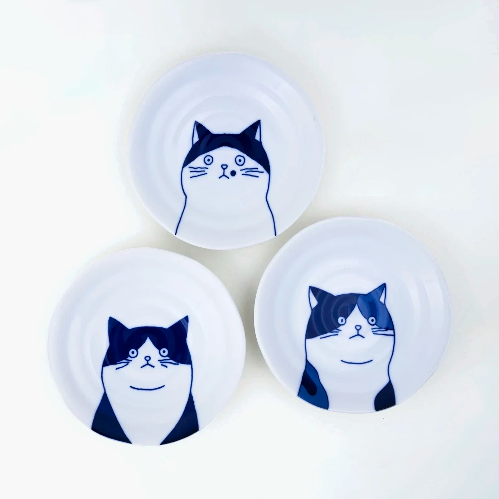 Assiette 'Shichita' motif chat 16 cm | Yamakatsu Minotoen