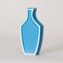 Umrandete Vase "hanairo" Türkisblau Matt-Oda Pottery-Tokoro