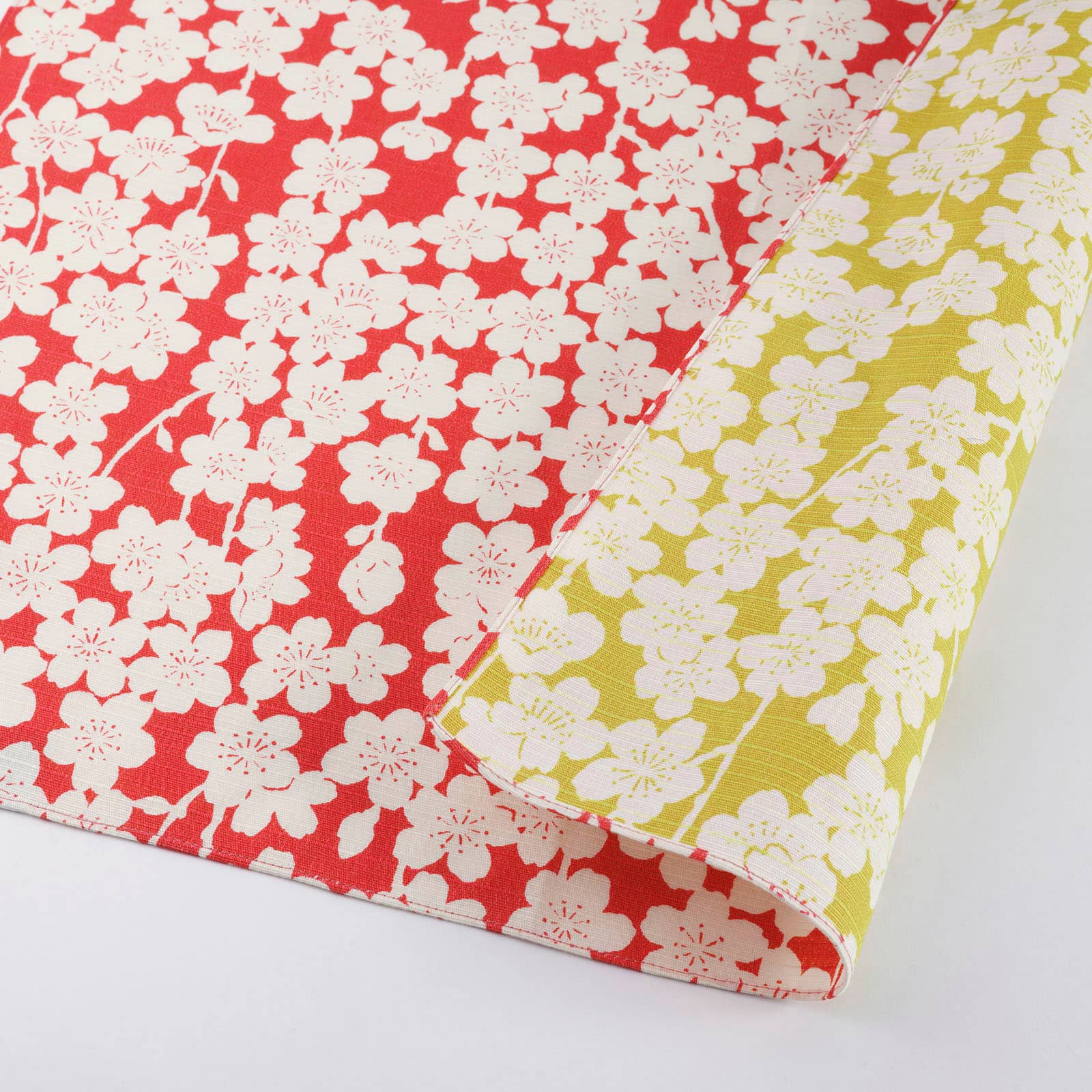 Wendbares Furoshiki S 'Sakura' Pink/Grün - Isa Monyo | Musubi-Musubi-Tokoro