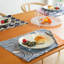 Wendbares Furoshiki S/M 'Knot' Blau/Orange - Isa Monyo | Musubi-Musubi-Tokoro