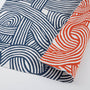 Wendbares Furoshiki S/M 'Knot' Blau/Orange - Isa Monyo | Musubi-Musubi-Tokoro