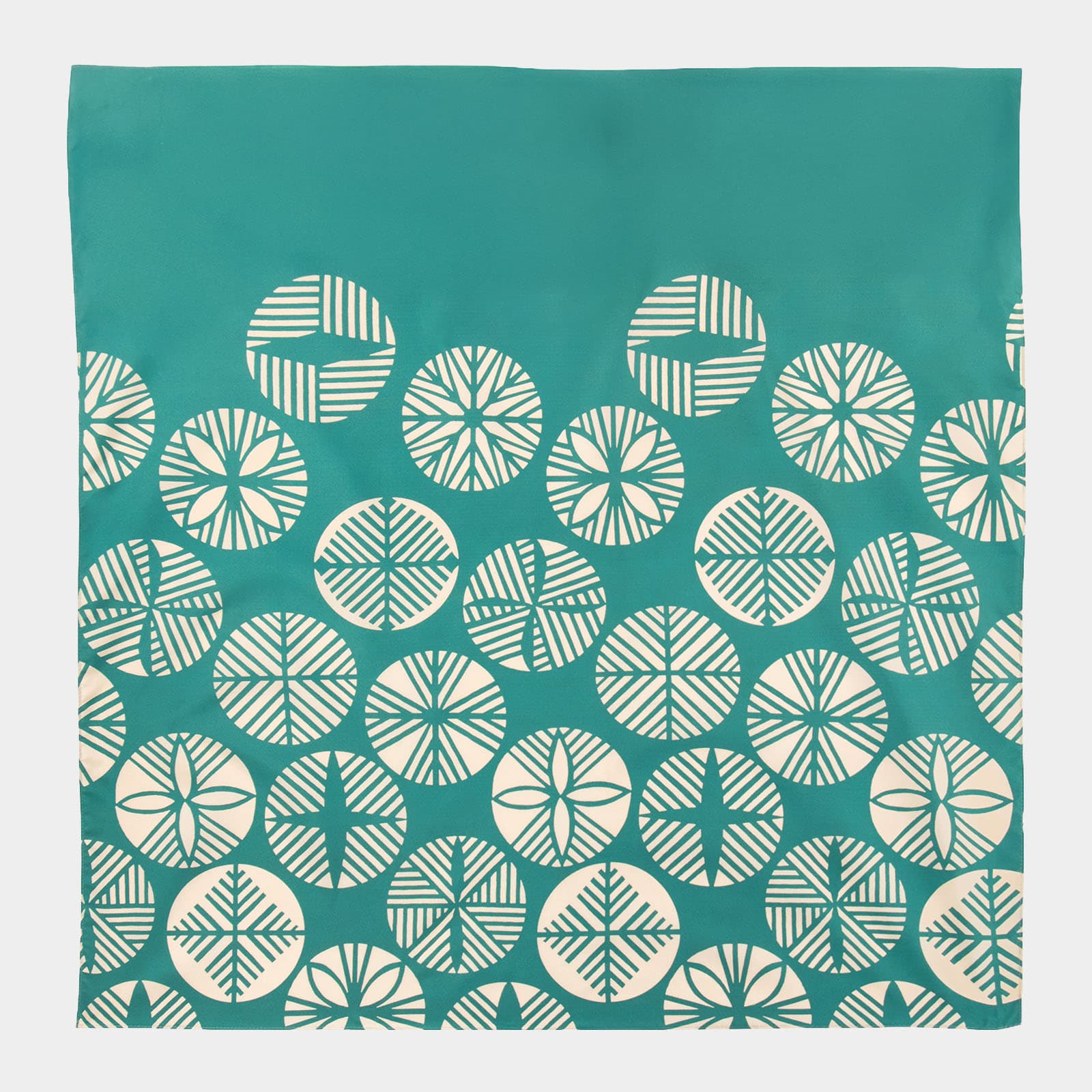 Wasserabweisendes und wendbares Furoshiki L 'Kiefer' Türkis/Dunkelblau - Isa Monyo | Musubi