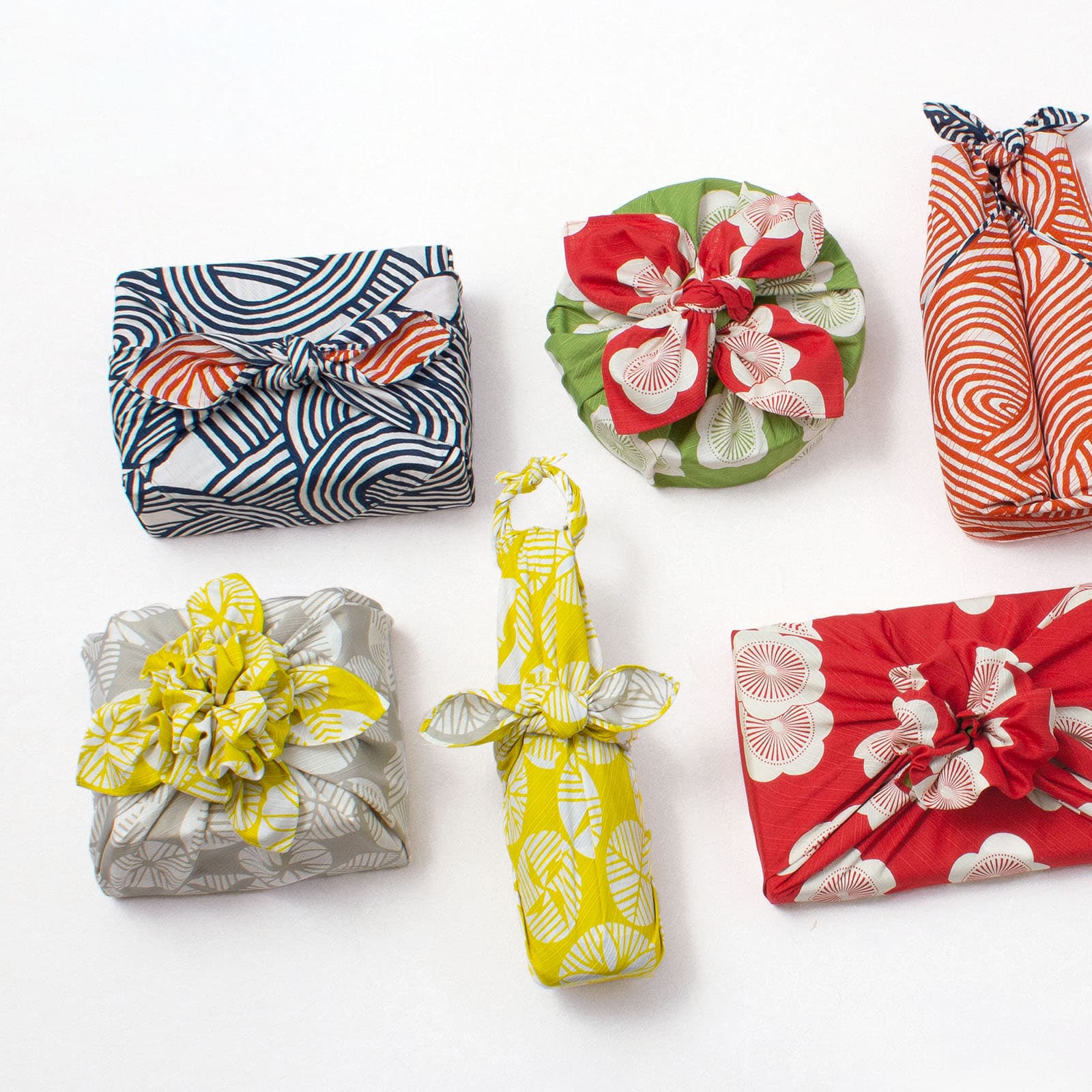 Wendbares Furoshiki S/M 'Kiefer' Gelb/Grau - Isa Monyo | Musubi