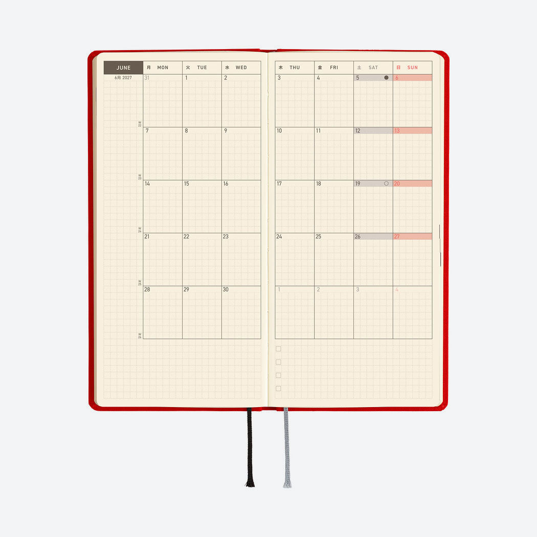 Taschenagenda 2027 'Weeks Colors' | Hobonichi