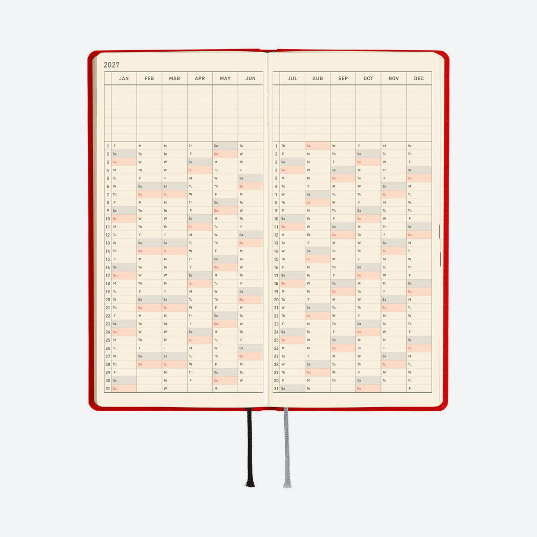 Taschenagenda 2027 'Weeks Colors' | Hobonichi
