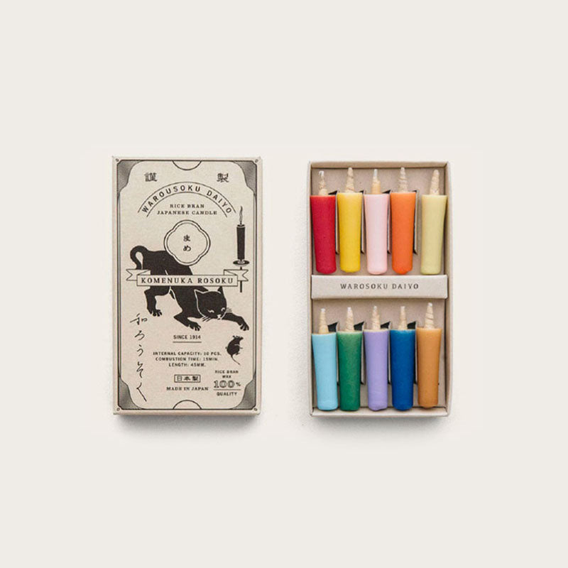 Mini-Kerzen aus Reiswachs 'Vivid Colors' | Daiyo