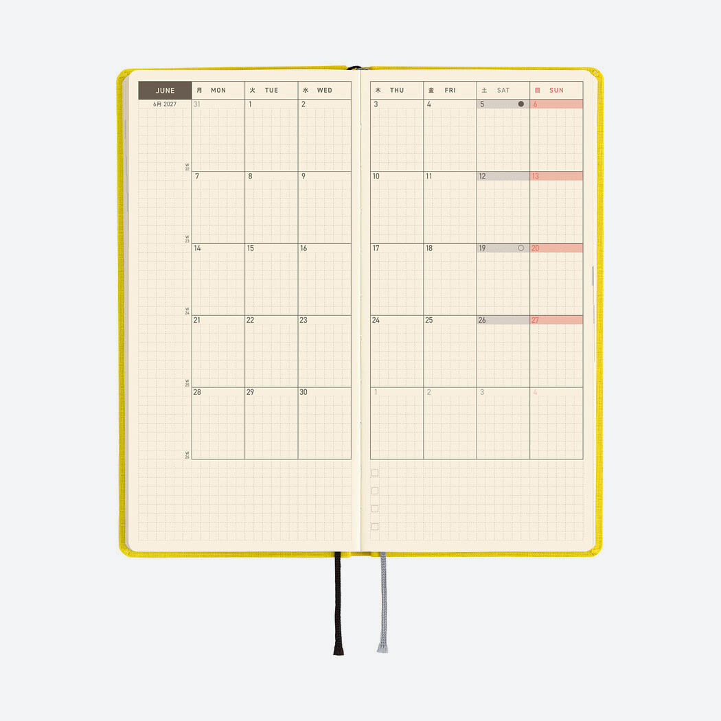 Taschenagenda 2027 'Weeks Colors' | Hobonichi