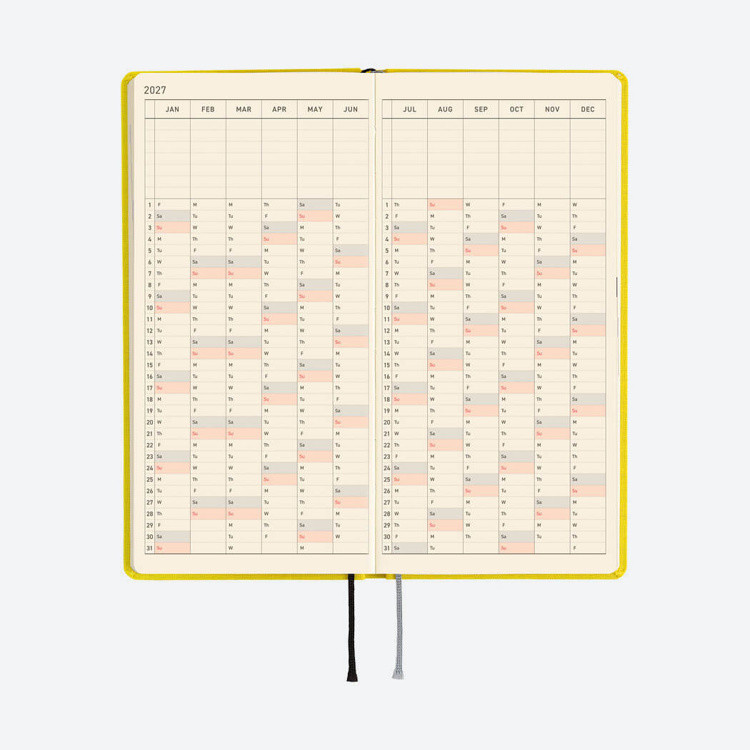 Taschenagenda 2027 'Weeks Colors' | Hobonichi