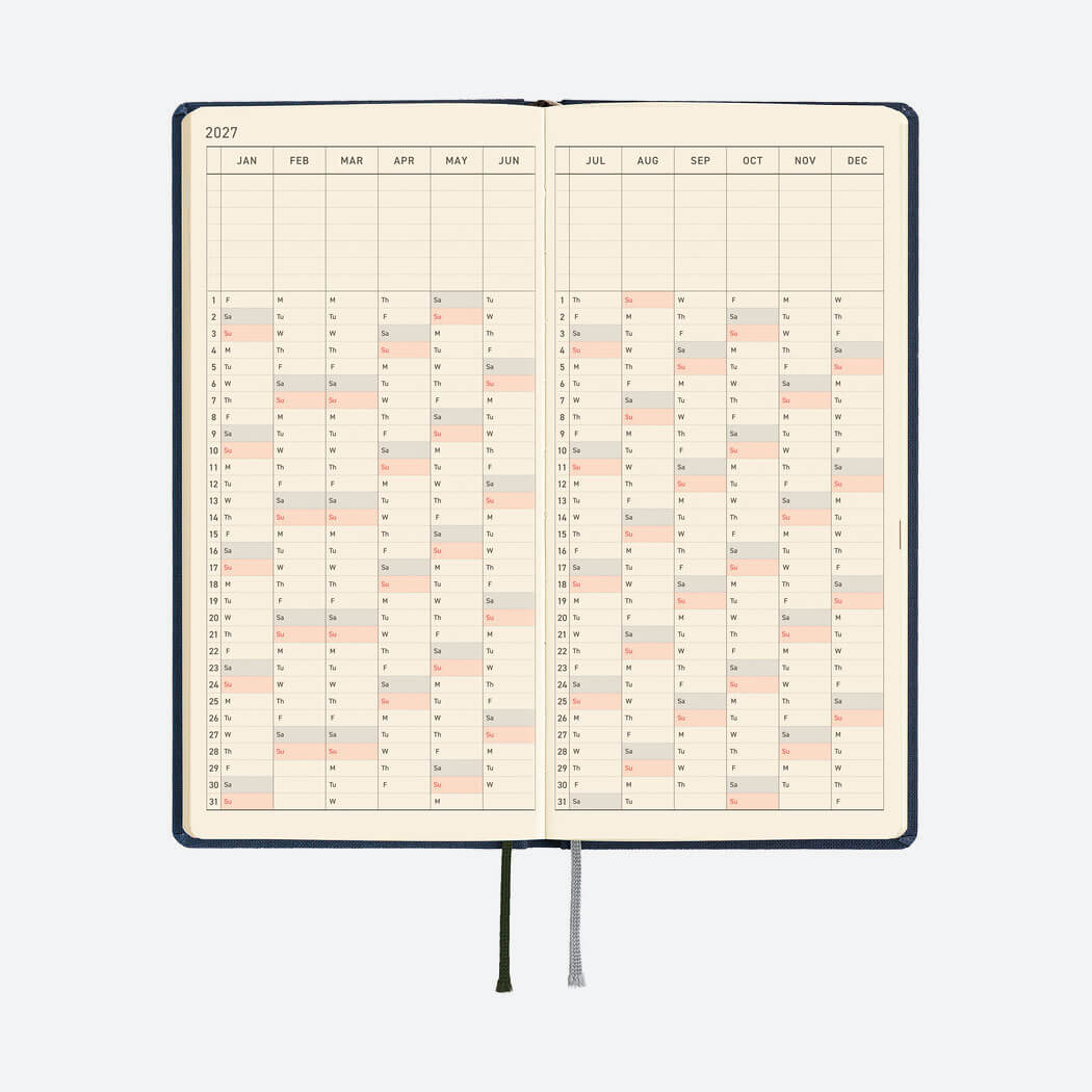 Taschenagenda 2027 'Weeks Colors' | Hobonichi