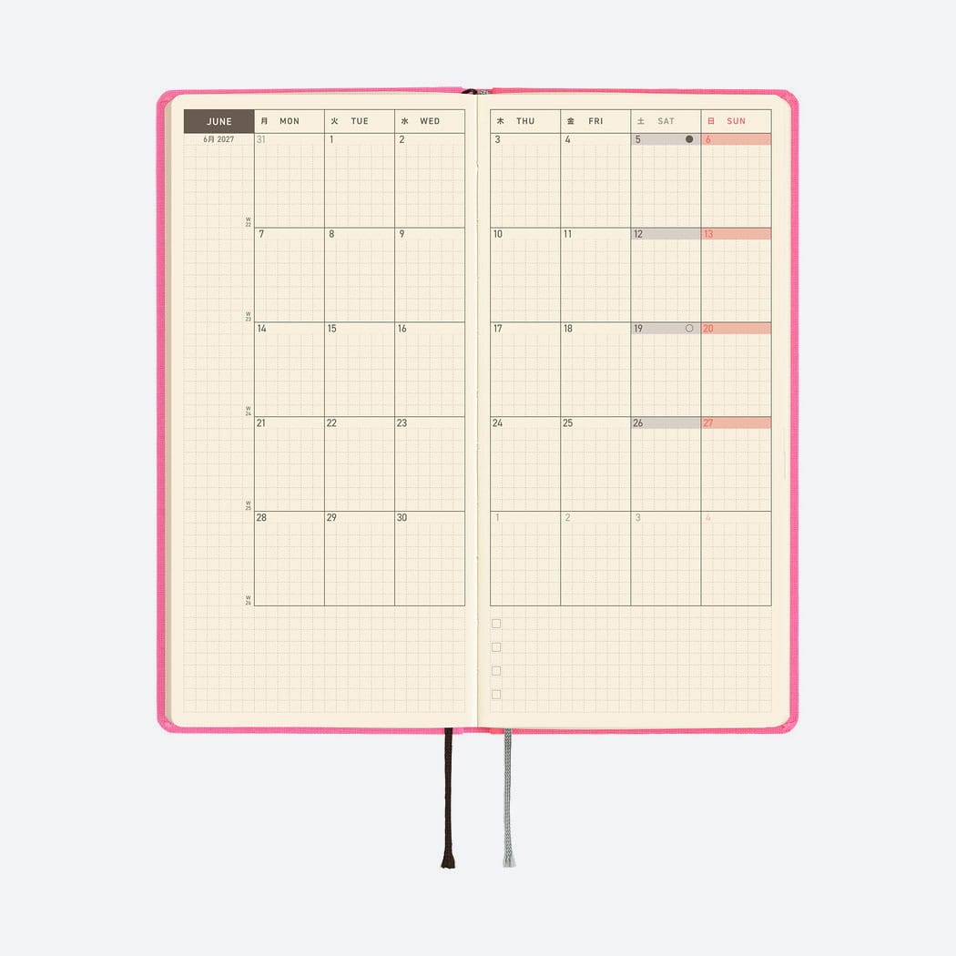Taschenagenda 2027 'Weeks Colors' | Hobonichi