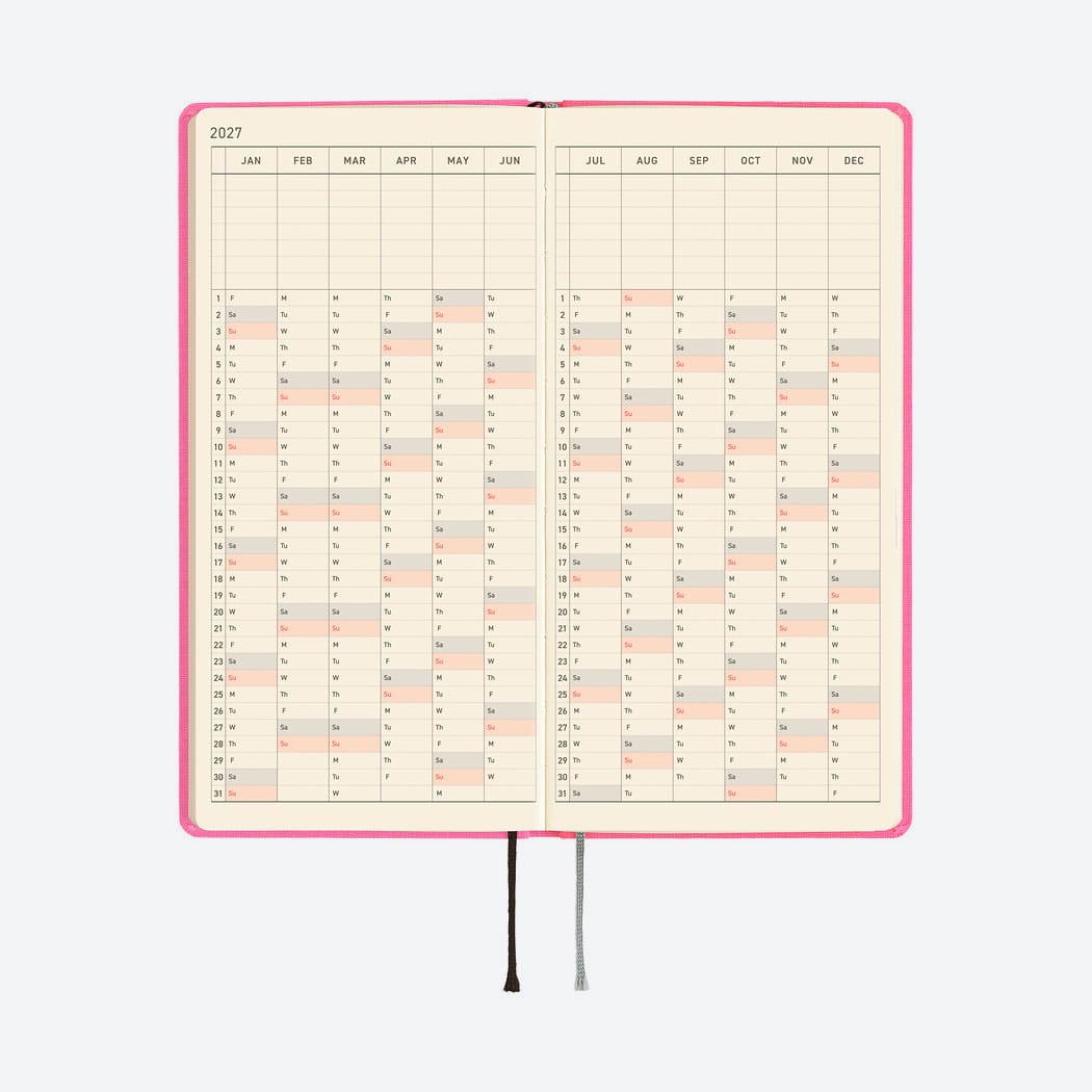 Taschenagenda 2027 'Weeks Colors' | Hobonichi