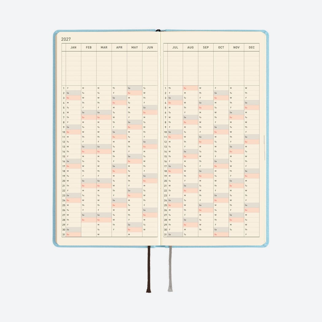 Taschenagenda 2027 'Weeks Colors' | Hobonichi