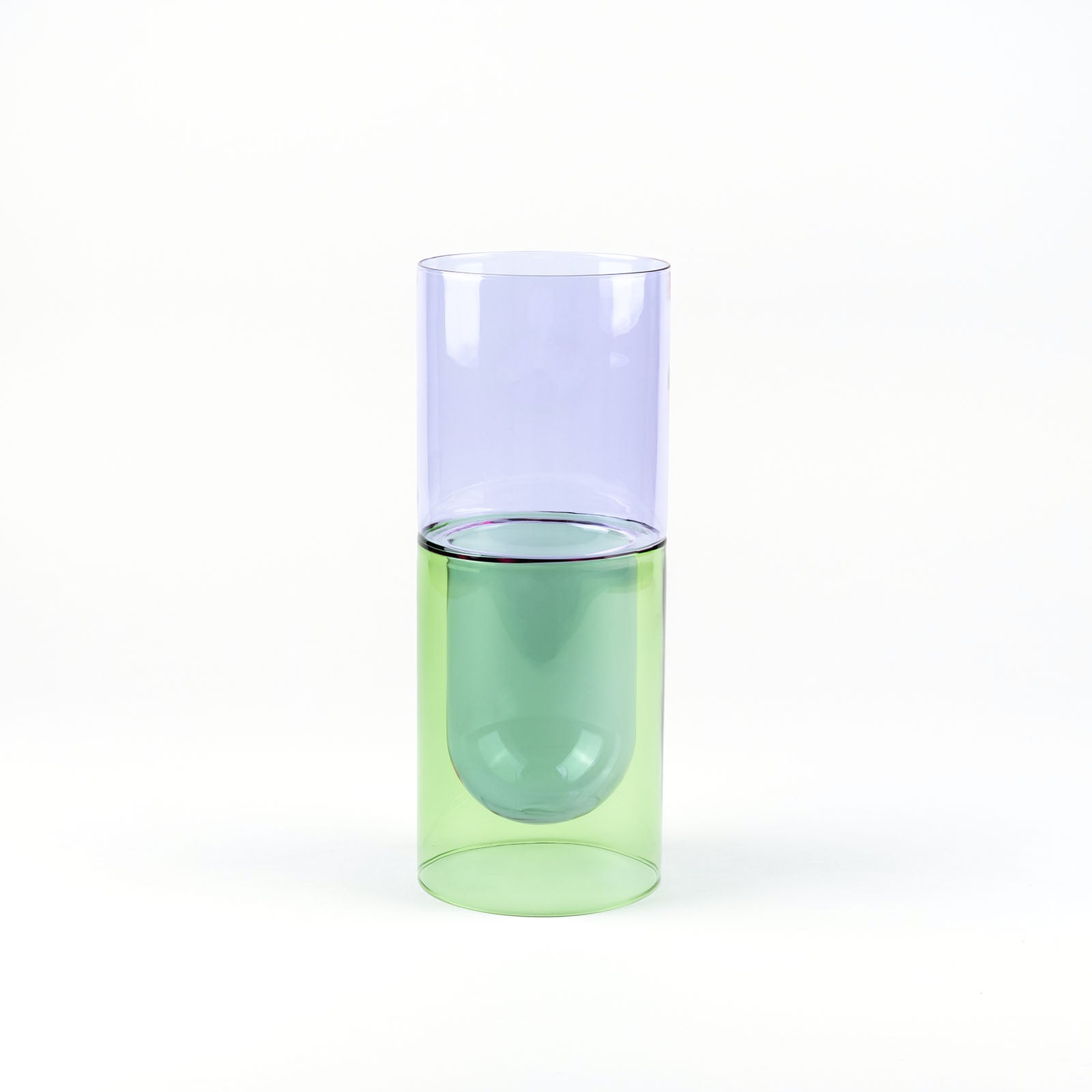Two Tone DW Vase L | Amabro-Tokoro-Violett x Grün-Tokoro